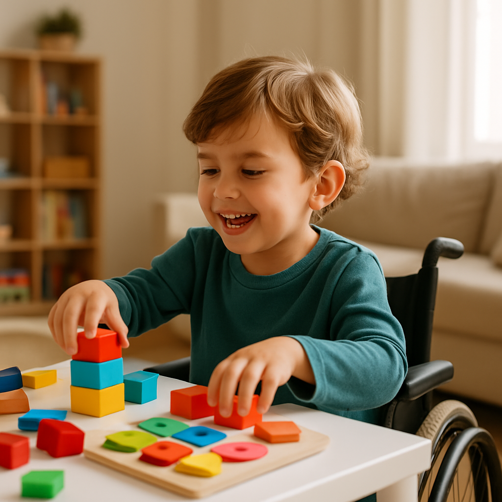 ChatGPT Image May 8, 2025, 02_33_25 PM Young boy with a disability playing with an educational toy at home, developing fine motor skills and confidence